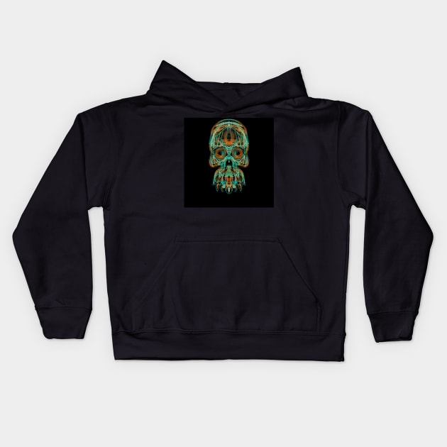 Electroluminated Skull - Acid Mints Kids Hoodie by Boogie 72